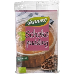 Budincă bio de cacao fără gluten, 135g, Dennree