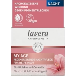 Cremă de noapte regenerantă My Age cu hibiscus bio și ceramide, 50ml, Lavera