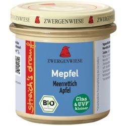 Cremă tartinabilă Mepfel cu hrean și măr fără gluten bio, 135g, Zwergenwiese