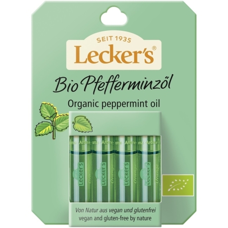 Ulei bio de mentă piperată 4x2 ml vegan și fără gluten, 8ml, Lecker's