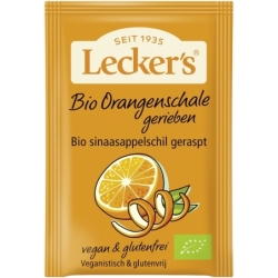 Coajă bio de portocală rasă fără gluten, 15g, Lecker's