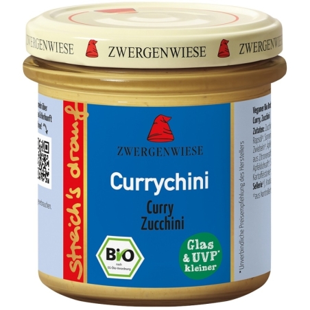 Cremă tartinabilă bio cu curry și zucchini fără gluten, 135g, Zwergenwiese
