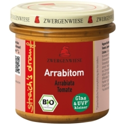 Cremă tartinabilă bio cu arrabiata și tomate fără gluten, 135g, Zwergenwiese