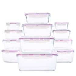 GlasLife 4x Caserole din sticla cu capace