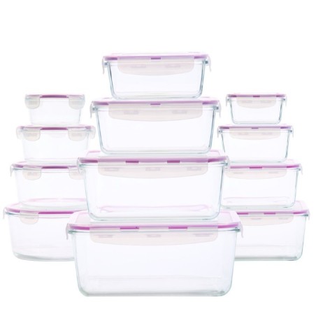 GlasLife 4x Caserole din sticla cu capace