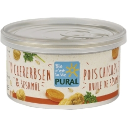 Pate vegetal bio cu năut și ulei de susan, 125g, Pural