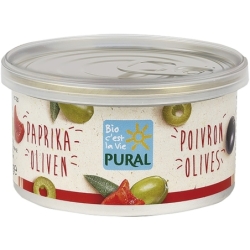 Pate vegetal bio cu ardei și măsline, 125g, Pural