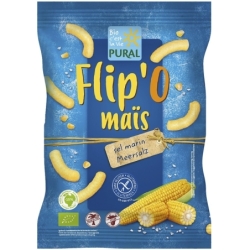 Pufuleți bio din porumb cu sare fără gluten, 100g, Pural