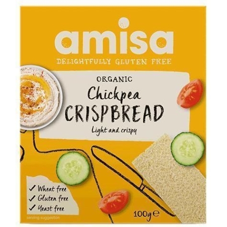 Crispbread (pâinici) cu năut, bio, 100g, Amisa