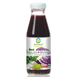 Suc de varză roșie lactofermentată și moringa, bio, 200ml, Biofood