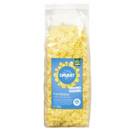 Fulgi de porumb, fără sare, zahăr și gluten, bio, 250g, Davert