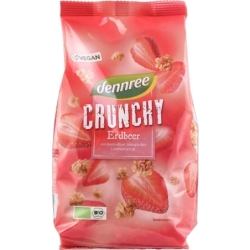 Cereale crunchy, cu căpșuni, 375g, Dennree