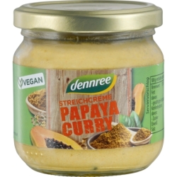 Cremă tartinabilă, cu papaya și curry, bio, 180g, Dennree