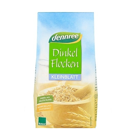 Fulgi de spelta, fini, bio, 500g, Dennree