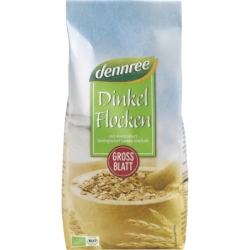 Fulgi de spelta, mari, bio, 500g, Dennree