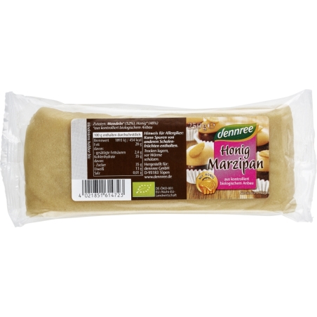 Marțipan cu miere, bio, 250g, Dennree