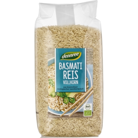 Orez Basmati, brun, bio, 1kg, Dennree