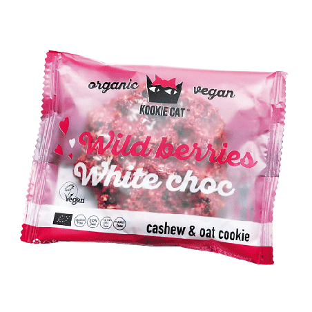Cookie cu fructe de pădure, fără gluten, eco, 50g, Kookie Cat
