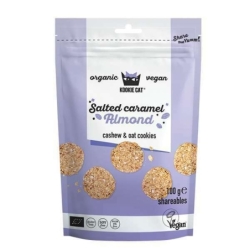 Cookie cu migdale și caramel sărat, fără gluten, bio, 100g, Kookie Cat