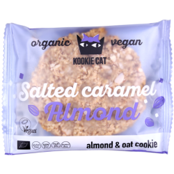 Cookie cu migdale și caramel sărat, fără gluten, eco, 50g, Kookie Cat