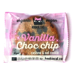 Cookie cu vanilie și ciocolată, fără gluten, eco, 50g, Kookie Cat