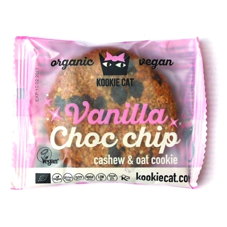 Cookie cu vanilie și ciocolată, fără gluten, eco, 50g, Kookie Cat
