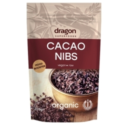 Miez din boabe de cacao Criollo, eco, 200g, Dragon Superfoods