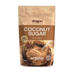Zahăr din nectar de cocos, nerafinat, eco, 250g, Dragon Superfoods