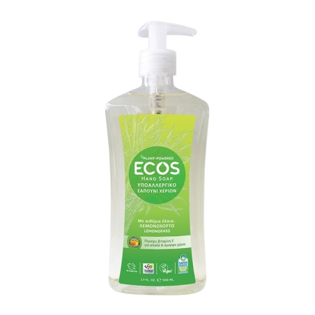 Săpun cu lemongrass, hipoalergen, 500ml, Ecos