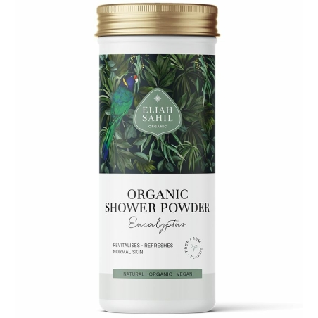 Gel de duș, pudră, cu eucalipt, pentru piele normală, bio, 90g, Eliah Sahil