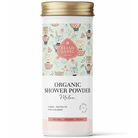Gel de duș, pudră, pentru copii, cu pepene galben, bio, 90g, Eliah Sahil