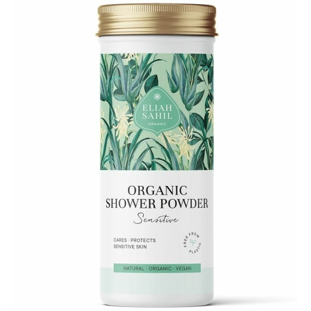 Gel de duș, pudră, Sensitive, pentru piele sensibilă, bio, 90g, Eliah Sahil