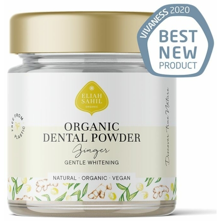 Pudră cu ghimbir, pentru curățarea și albirea dinților, bio, 45g, Eliah Sahil