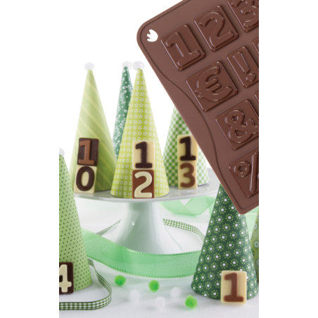 Formă de silicon Chocoice Cifre Simboluri