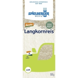 Orez alb cu bob lung Demeter, bio, 500g, Spielberger