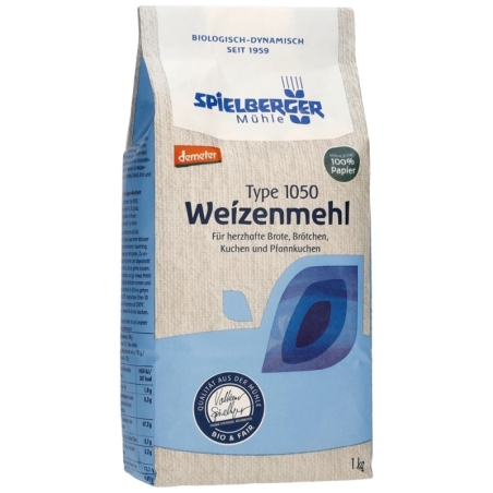 Făină albă de grâu Tip 1050 Demeter, bio, 1kg, Spielberger