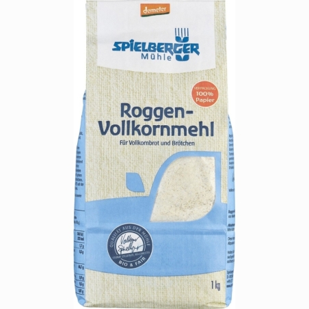 Făină integrală de secară Demeter, bio, 1kg, Spielberger