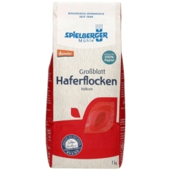 Fulgi mari de ovăz integral Demeter, bio, 1kg, Spielberger