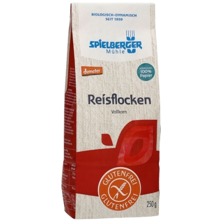 Fulgi de orez bio fără gluten Demeter, 250g, Spielberger