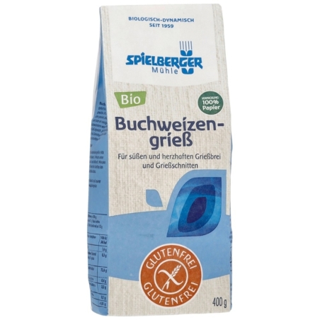 Griș din hrișcă bio fără gluten, 400g, Spielberger