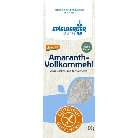 Făină integrală din amarant bio fără gluten, 300g, Spielberger